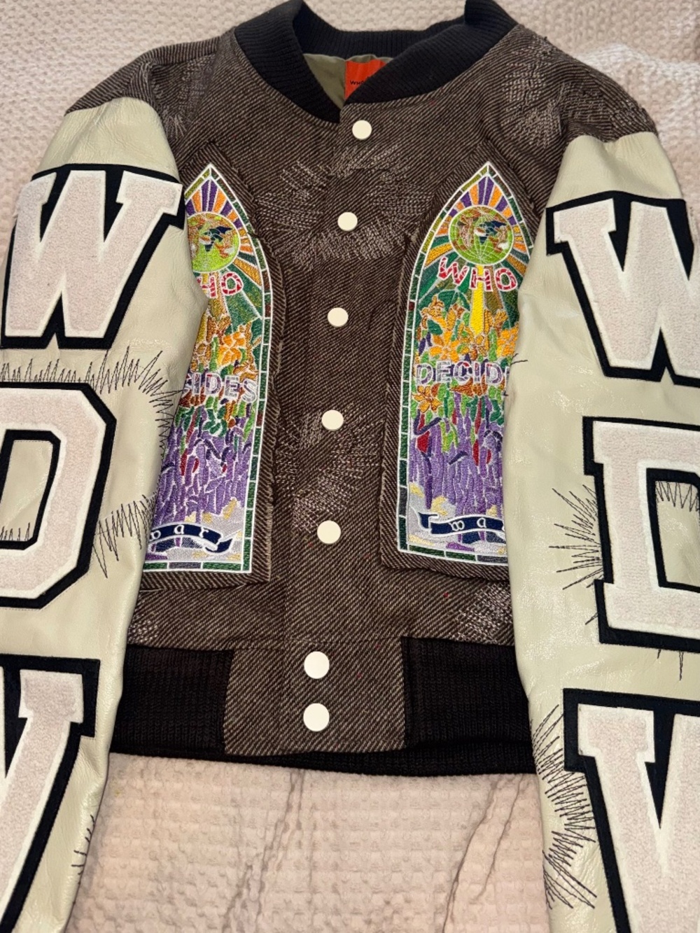 Who Decides War Namesake varsity jacket - Picture 3 of 9